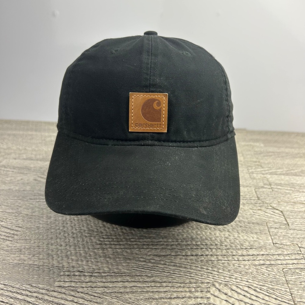 Carhartt Hat Cap Strap Back Adjustable Black Patch Logo‎ Adult